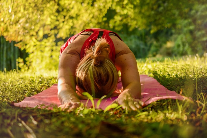 Woman doing static stretching